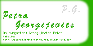 petra georgijevits business card